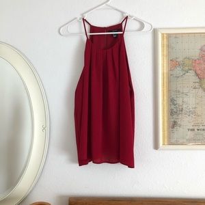 Red halter top